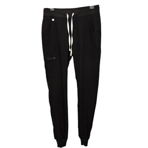 FIGS Zamora Jogger Scrub Pants Size Small Black W18SW2005 Medical Nurse